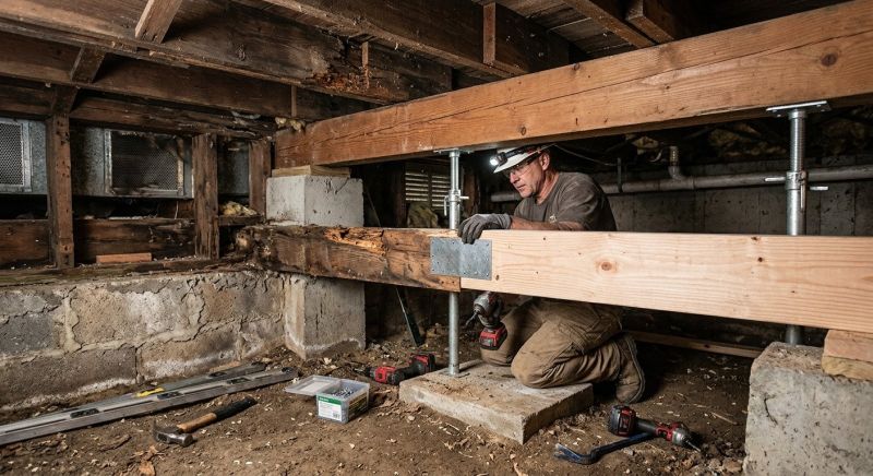 Basement Beam Repair in Conroe, TX