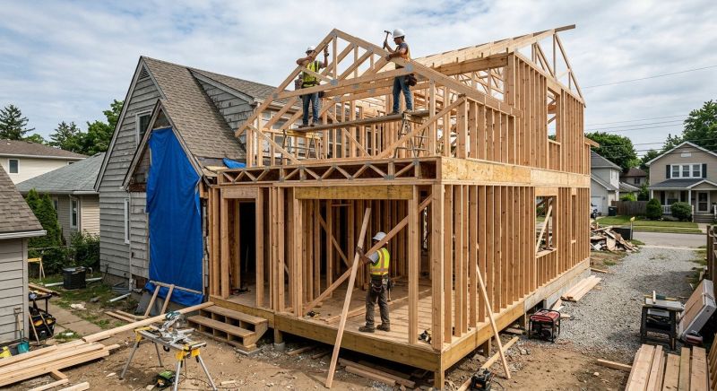 House Addition Framing in Kansas City, KS